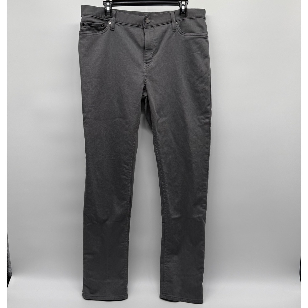 Banana Republic Traveler Slim Fit Pants Mens 34x34 Smoke Grey Heather 360778-01